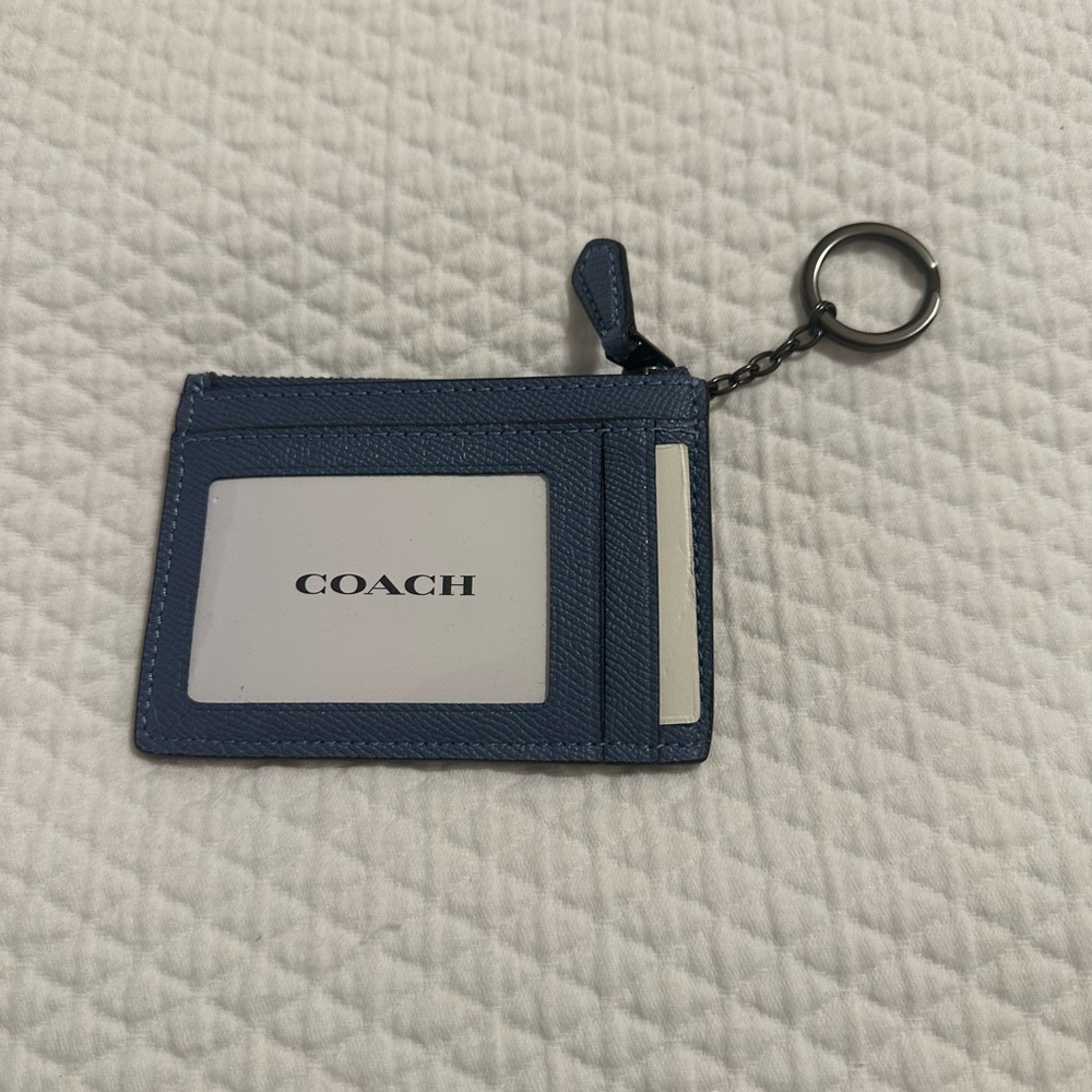 Coach Mini Skinny Id Case Blue - Picture 2 of 3
